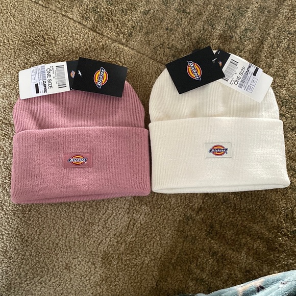 Dickies Accessories - SOLD/ Dickies Beanie dusty pink color and white NWT